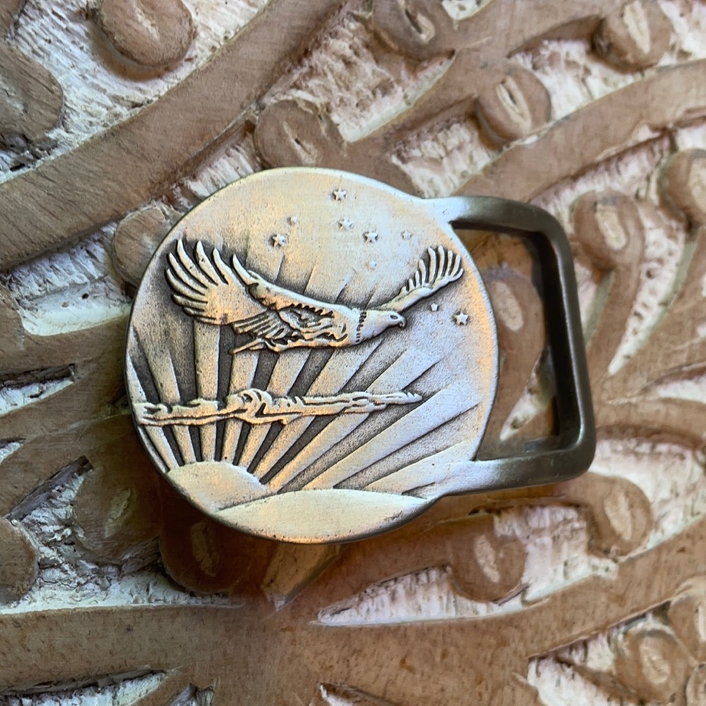 Vintage Indiana Metal Craft EAGLE Belt Buckle